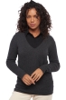 Cashmere ladies chunky sweater vanessa charcoal marl s