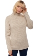 Cashmere ladies chunky sweater vicenza natural ecru natural stone l