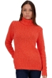 Cashmere ladies chunky sweater vicenza peach bloody orange m