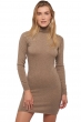 Cashmere ladies roll neck abie natural brown s