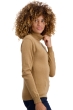 Cashmere ladies roll neck tale first creme brulee xs