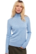 Cashmere ladies roll neck tale first powder blue xs