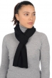 Cashmere ladies scarves mufflers ozone black 160 x 30 cm