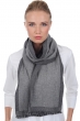 Cashmere ladies scarves mufflers tonnerre grey marl matt charcoal 180 x 24 cm