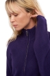 Cashmere ladies zip hood elodie deep purple xs