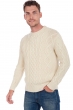 Cashmere men chunky sweater acharnes natural ecru 4xl