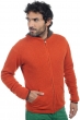 Cashmere men chunky sweater carson marron chine paprika 2xl