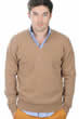 Cashmere men chunky sweater hippolyte 4f camel chine l