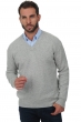 Cashmere men chunky sweater hippolyte 4f flanelle chine m