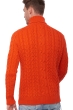 Cashmere men chunky sweater villepinte bloody orange m