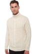 Cashmere men chunky sweater villepinte natural ecru 2xl