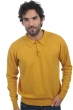 Cashmere men polo style sweaters alexandre mustard 4xl