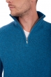 Cashmere men polo style sweaters angers manor blue canard blue 2xl