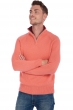 Cashmere men polo style sweaters angers peach bordeaux 4xl
