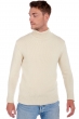 Cashmere men polo style sweaters artemi natural ecru 3xl
