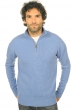 Cashmere men polo style sweaters donovan blue chine l