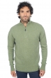 Cashmere men polo style sweaters donovan olive chine 2xl