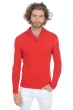 Cashmere men polo style sweaters donovan premium tango red m