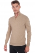 Cashmere men polo style sweaters gauvain natural brown paprika 3xl