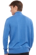 Cashmere men polo style sweaters henri blue chine dove chine 2xl