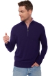 Cashmere men polo style sweaters henri deep purple lilas 2xl