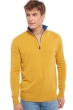 Cashmere men polo style sweaters henri mustard lapis blue xl