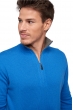 Cashmere men polo style sweaters henri tetbury blue dove chine 3xl