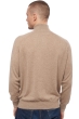 Cashmere men polo style sweaters natural vez natural brown 3xl