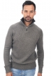 Cashmere men polo style sweaters olivier dove chine matt charcoal s
