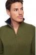 Cashmere men polo style sweaters olivier ivy green dress blue l