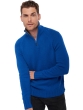 Cashmere men polo style sweaters olivier lapis blue dove chine s