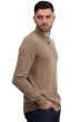Cashmere men polo style sweaters toulon first tan marl l