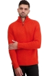 Cashmere men polo style sweaters tripoli bloody orange paprika xl