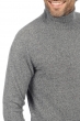 Cashmere men roll neck tarry first silver grey m