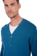 Cashmere men waistcoat sleeveless sweaters aden manor blue xs
