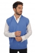 Cashmere men waistcoat sleeveless sweaters balthazar blue chine 2xl