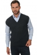 Cashmere men waistcoat sleeveless sweaters balthazar charcoal marl 3xl