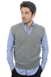 Cashmere men waistcoat sleeveless sweaters balthazar grey marl 4xl
