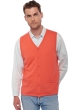 Cashmere men waistcoat sleeveless sweaters basile coral 2xl