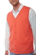 Cashmere men waistcoat sleeveless sweaters basile coral m