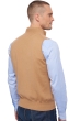 Cashmere men waistcoat sleeveless sweaters dali camel 2xl