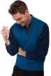 Cashmere men waistcoat sleeveless sweaters dali canard blue 3xl
