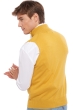 Cashmere men waistcoat sleeveless sweaters dali mustard 2xl