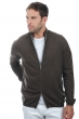 Cashmere men waistcoat sleeveless sweaters elton marron chine 3xl