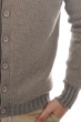 Cashmere men waistcoat sleeveless sweaters jo natural brown dove chine m
