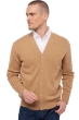 Cashmere men waistcoat sleeveless sweaters leon camel 2xl
