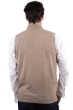 Cashmere men waistcoat sleeveless sweaters texas natural brown 3xl