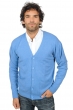 Cashmere men waistcoat sleeveless sweaters yoni blue chine l