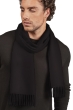 Vicuna men scarves mufflers vicunazak black 175 x 30 cm