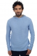 Yak men chunky sweater conor sky blue grey marl 3xl